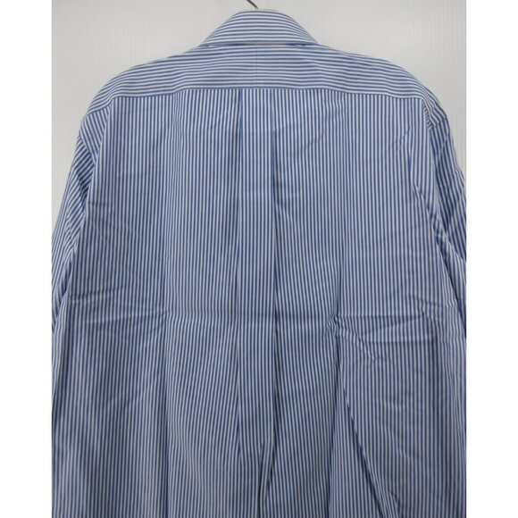 Ralph Lauren Shirt 16 Oxford Cloth OCBD Pinstriped Classic Fit NEW - Picture 11 of 14